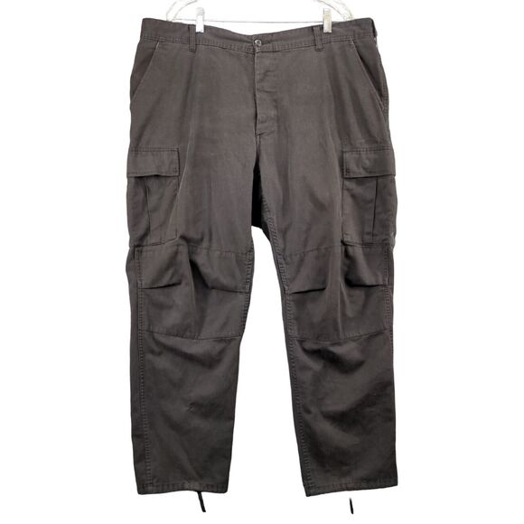 Tru-Spec Cargo Pants Men's Size XL Black Flat Front Multi-Pocket Polyester Blend - Picture 1 of 10